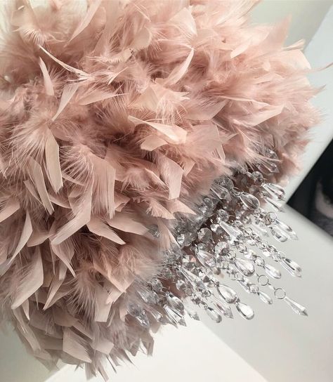 Blush Pink Feather Chandelier Light Shade Feather Ceiling Light, Diy Feather Lamp, Boho Glam Bedroom, Rose Gold Chandelier, Picnic Party Decorations, Angel Wings Decor, Feather Chandelier, Nursery Room Themes, Feather Lamp