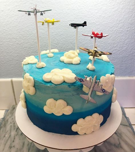 Birthday Cake Cloud, Planes Birthday Cake, Airplane Birthday Cakes, Airplane Cake, Happy 3rd Birthday, Planes Birthday, 6th Birthday Cakes, 5th Birthday Cake, Cloud Cake