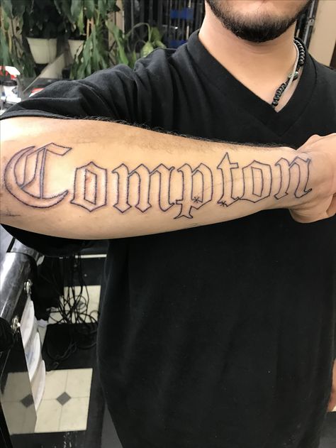 Straight Outta Compton Tattoo, Compton Tattoo Ideas, Compton Tattoo, Tattoo Lettering Fonts, Tattoo Meaning, Tattoo Lettering, Tattoos With Meaning, Lettering Fonts, Jesus Fish Tattoo