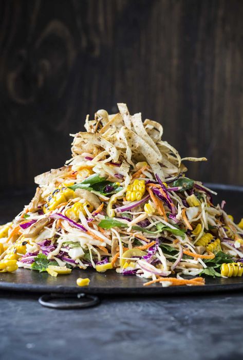 Brazilian Salad, Corn Slaw, Slaw Recipe, Vegan Mayonnaise, Slaw Recipes, Big Salad, Large Salad Bowl, Food Picks, Brazilian Food