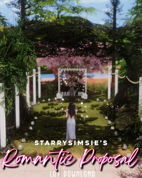 Happy Valentines Day! Today I'm releasing this romantic proposal lot! 

This lot is 20x15

Deco sims in the photos are by me are NOT included in the download. Deco Sims, Sims 4 Wedding Dress, Sims 4 Stories, The Sims 4 Lots, Sims 4 Challenges, Sims 4 Cas Mods, The Sims 4 Pc, Free Sims 4, The Sims 4 Packs