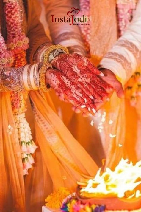 A Hindu wedding, known as Vivaha in Sanskrit, is the traditional wedding ceremony for Hindus. The wedding ceremonies are very colourful, and celebrations may extend for several days. The rituals and processes of a Hindu wedding vary widely, by region and community. --- #HinduWedding #Wedding #Marriage #marriagerituals #matrimonial #matrimony #brideandgroom #freematrimony #shaadi #freemarriagesite #InstaJodi Traditional Wedding Ceremony, Hindu Ceremony, Wedding Ceremony Traditions, Wedding Ceremonies, Hindu Wedding, Sanskrit, Traditional Wedding, Wedding Ceremony, Mood Board