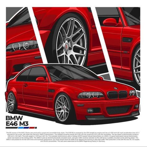 M3 E46, Bmw Art, Dream Cars Bmw, Automotive Illustration, Bmw M Power, Jdm Wallpaper, E46 M3, Bmw Wallpapers, Cool Car Drawings