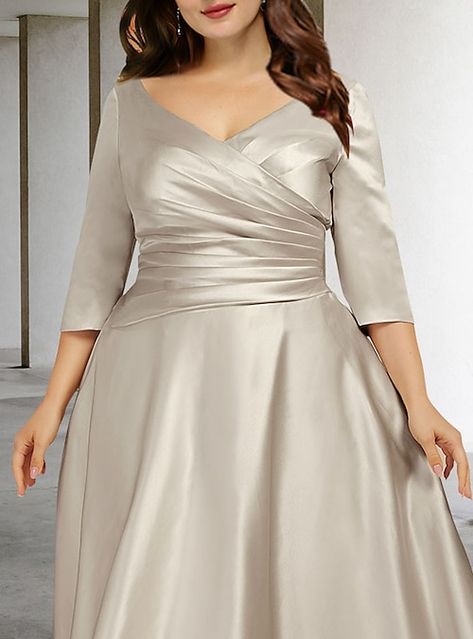 Mother Of The Bride Dresses Vintage, Mog Dresses, Sukienki Plus Size, Formal Wedding Guests, Plus Size Gowns, Satin Cocktail Dress, Dresses Formal Elegant, Evening Dresses Cocktail, Vestidos Vintage