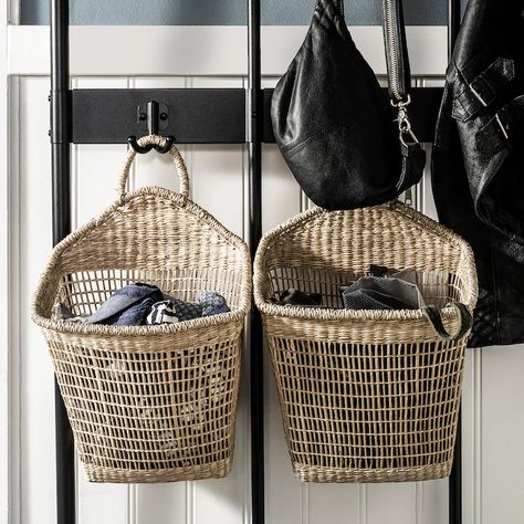 Wicker & Storage Baskets - IKEA Woven Basket Decor, Seagrass Storage Baskets, Natural Weave, Seagrass Basket, Wicker Baskets Storage, Ikea Family, Headboard Storage, Toy Organization, Natural Jute