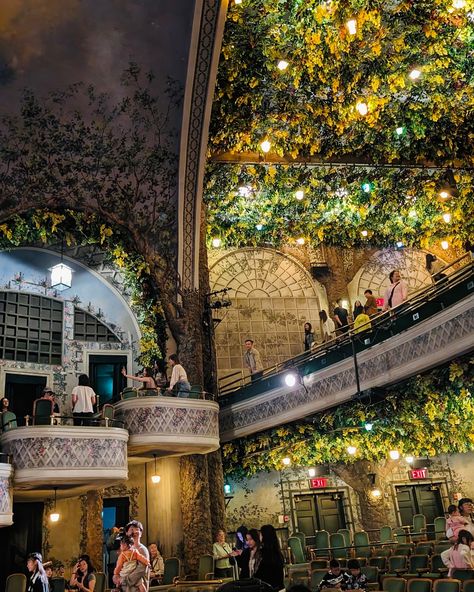 📍 Elgin and Winter Garden Theatre Two interesting facts about the Winter Garden Theatre 1. Winter Garden Theatre has a whimsical garden theme with **hand-painted walls** and a ceiling adorned with real beech branches and lanterns. 2. During the restoration period, they used the flour dough to clean the walls in order to prevent any possible damage. Open day Photos dump (1/4) #toronto #torontolife #torontobuildings #torontoarchitecture #torontohistory #elginandwintergardentheatre #winte... Toronto Architecture, Winter Garden Theatre, Toronto Life, Whimsical Garden, Hand Painted Walls, Opening Day, Garden Theme, Winter Garden, Photo Dump