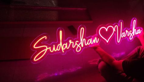 #NeonSignNames #NeonInspiration #NeonSigns #BrightIdeas Couple Name, Neon Sign Shop, Restaurant Signs, Open Signs, Sign Stand, Office Signs, Pet Signs, Nana Gifts, Personalized Couple