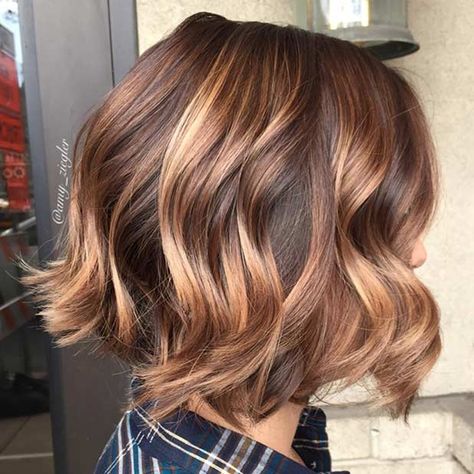 Highlights Bob, Balayage Hair Bob, Balayage Hair Caramel, Short Hair Highlights, Wavy Bob Hairstyles, Caramel Balayage, Caramel Hair, Balayage Hair Blonde, Hair Advice