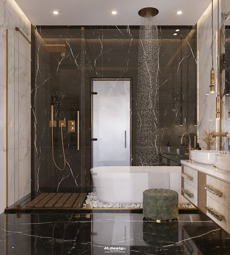 Modern Luxury Bathroom Design Master Bath, Bedroom Female, Modern Bathroom Decoration, Lab Architecture, Room Ideas Bathroom, Shower Modern, Condo Bathroom, Luxury Toilet, Modern Luxury Bathroom