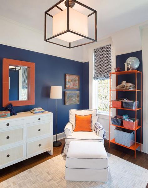 kids room decorating with modern geometric patterns Boys Bedroom Orange, Kids Bedroom Flooring, Boys Room Blue, Teenager Bedroom Boy, Cozy Bedroom Design, Feature Wall Bedroom, Boy Bedroom Design, Floor Lamp Bedroom, Bedroom Orange