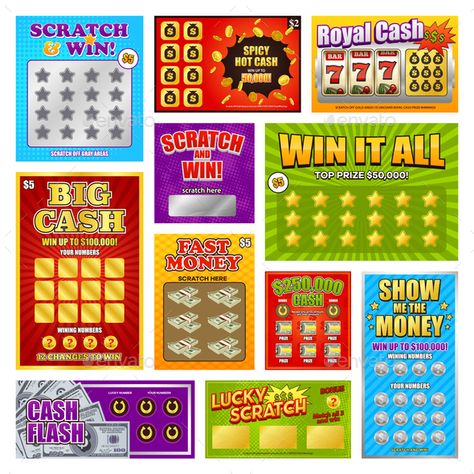 Ticket Template Free, Lotto Tickets, Scratch Off Tickets, Scratch Off Cards, Ticket Design, Off Game, Set Game, Ticket Template, Slot Machines