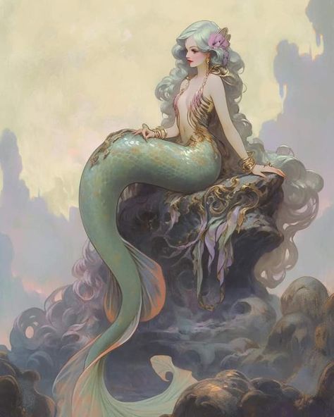 Mermaid Aesthetic Art, Mermaid Queen Art, Mermaid Character Art, Albino Mermaid, Siren Fantasy Art, Mermaid Hands, Beautiful Mermaid Art, Underwater Hair, Mermaid Poses