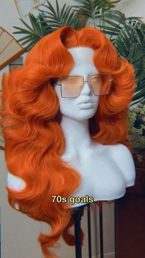 70s Hair Styles Black Women, 70s Wig Black Women, Copper Hair Character, 70s Hairstyles Black Women, Black 70s Hairstyles, Hair Color Ideas Orange, Black Women In The 70s, 70s Black Hairstyles, 1970's Hairstyles