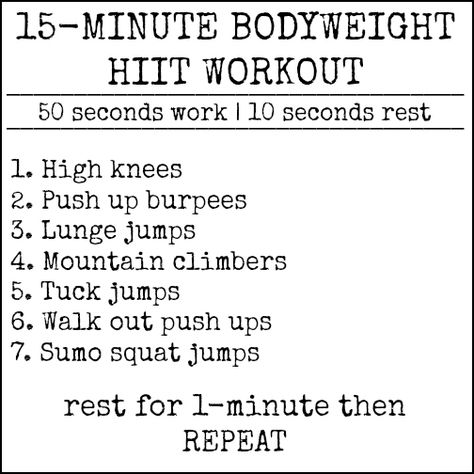 Body Weight Arm Workout, 15 Minute Hiit Workout, Hiit Workout Videos, Barre Workouts, Leg Workout At Home, 15 Minute Workout, Cardio Workout At Home, Friday Fun, Killer Workouts