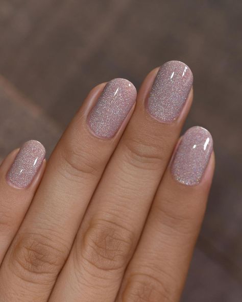 Iridescent Nude Nail Polish, Ilnp Polish, Ilnp Nail Polish, Pink Nail Colors, Different Nail Designs, Pink Polish, Holographic Nail Polish, Pink Nail, Holographic Nails