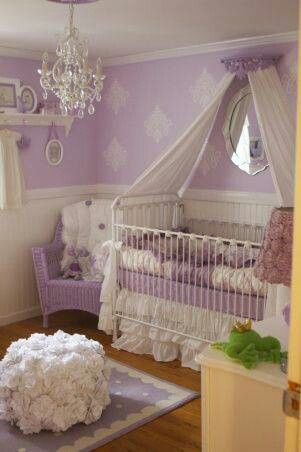 LOVE this color for a baby girl's room. My favorite. Not your typical pink. Nursery Ideas Purple, Baby Girl Nursery Room Ideas, Nursery Room Ideas, Lavender Nursery, Tv Walls, Mommy Things, Purple Nursery, Baby Nurseries, Girl Nursery Room