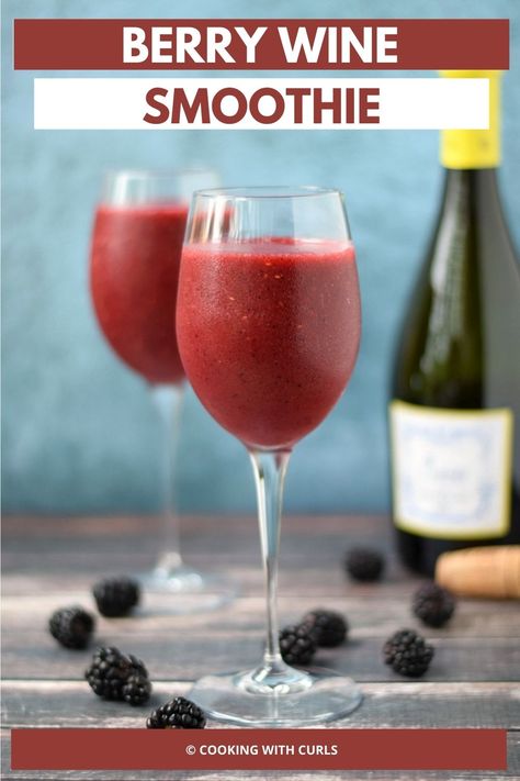 This delicious Berry Wine Smoothie is so simple to make! All you need is a bag of frozen berries and a sweet, white wine. This really is the perfect drink for a long, holiday weekend that is the unofficial start of summer! Summer Fun Drinks, Elegant Drinks, Wine Smoothie, Watercolor Food Illustration, Simple Syrups, Wine Slushie, Hair Of The Dog, Sweet White Wine, Frozen Berries