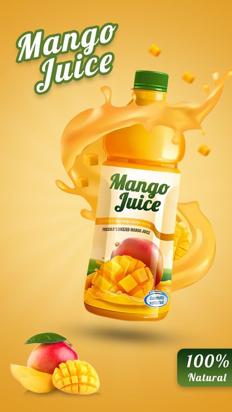 Juice Ad, Ads Banner, Mango Juice, Chip Bag, Product Design, Snack Recipes, Juice, Mango, Chips