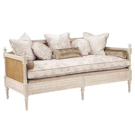 Daybed Vintage, Bedroom Settee, French Furniture Sofa, Outdoor Seats, French Daybed, Cane Sofa, Ektorp Sofa, Austin House, Sofa Daybed