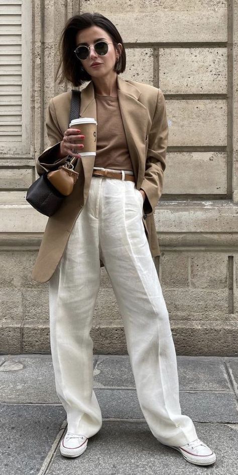 Camel Blazer, Spring Trends Outfits, Stylish Work Outfits, Mode Inspo, Looks Chic, 가을 패션, Blazer Fashion, Business Casual Outfits, Casual Street Style