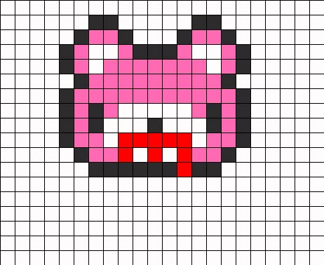 Bloody Gloomy bear bead pattern Gloomy Bear Perler, Gloomy Bear Kandi, Kandi Inspo, Easy Perler Bead Patterns, Gloomy Bear, Kandi Ideas, Easy Perler Beads Ideas, Easy Pixel Art, Pixel Art Templates