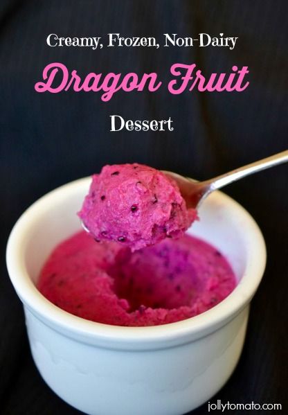 Dragon Fruit Popsicle Recipes, Dragonfruit Dessert, Dragon Fruit Dessert Recipes, Dragon Fruit Ice Cream Recipe, Dragonfruit Simple Syrup, Dragonfruit Sorbet, Dragon Fruit Ice Cream, Frozen Dragon Fruit, Dragon Fruit Dessert