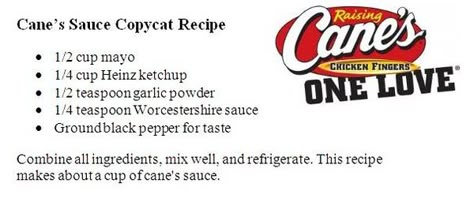 Copycat Canes Sauce recipe Copy Cat Canes Cause, Cane’s Sauce Recipe, How To Make Cains Sauce, Canes Chicken Sauce, Copycat Raising Canes Sauce, Raising Cane’s Dipping Sauce, Diy Raising Cane Sauce, Canes Dipping Sauce, How To Make Raising Cane Sauce