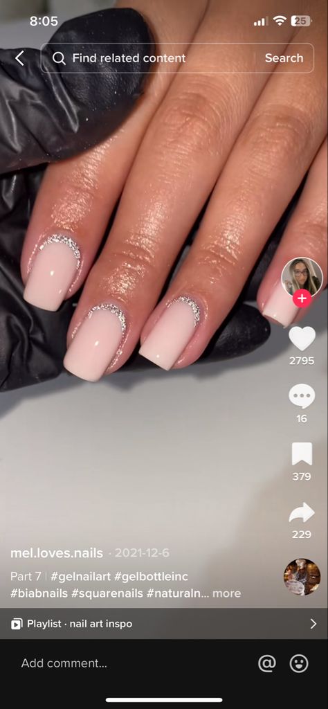 Birthday Biab Nails, Sparkle Nude Nails, Nude Nails With Glitter, Biab Nails, 22nd Birthday, Nails 2023, Birthday Nails, Gel Nail Art, Square Nails