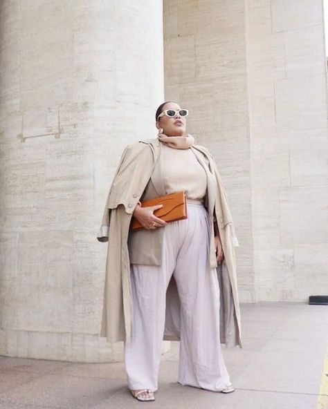 Monochromatic Outfit Plus Size, Plus Size Monochromatic Outfits, Plus Size Fall Outfit, Giovanna Battaglia, Lifestyle Photos, Monochromatic Outfit, Corporate Attire, Look Plus Size, Curvy Fashionista