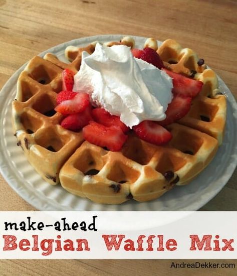 Homemade Waffle Mix, Belgium Waffle Recipe, Easy Belgian Waffle Recipe, Waffle Batter Recipe, Waffle Mix Recipes, Belgian Waffle Mix, Belgian Waffle Recipe, Belgian Waffles Recipe, Belgium Waffles