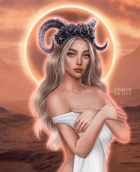 Zodiak Aries, Aries Wallpaper, Arte Aries, Zodiac Illustration, Star Sign Art, Aries Aesthetic, Capricorn Art, Aries Art, Capricorn Girl