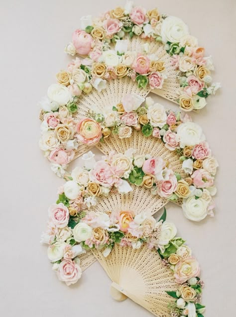 Read More: https://www.stylemepretty.com/2022/05/31/a-stylish-summer-wedding-at-the-ivy-rose-barn/ Fan Bouquet Wedding, Wedding Fan Bouquet, Bridal Fan Bouquet, Fan Bouquet Bridesmaid, Bridesmaid Fans Bouquet, Fan Decoration Ideas, Bridesmaids Fans, Bridgeton Party, Ganpati 2023