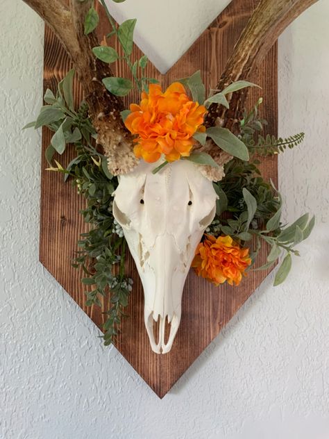 European Deer Mount Ideas Display, European Deer Mount Ideas, Skull Mount Ideas, Lumber Projects, Deer Wall Mount, Deer Skull Decor, Deer Mount Ideas, Decorated Skulls, Deer Skull Mount