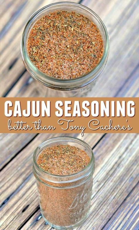 Cajun Seasoning Recipe, Homemade Dry Mixes, Homemade Cajun Seasoning, Dry Rub Recipes, Homemade Spice Mix, Spice Blends Recipes, Spice Mix Recipes, Homemade Spice Blends, Seasoning And Spice