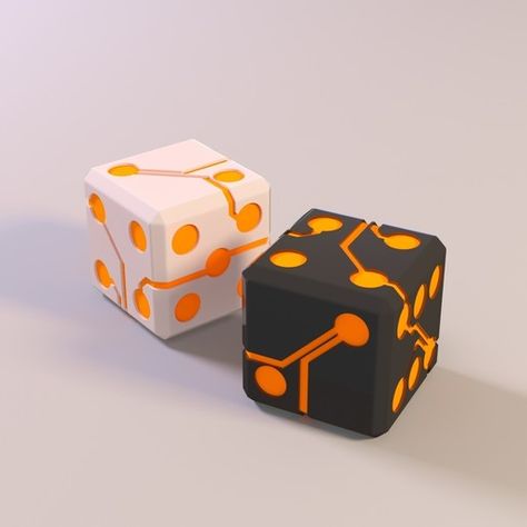 Download free OBJ file Dice • 3D printable template ・ Cults Cube Model, 3d Dice, 3d Printable, Banner Ads, Low Poly, Template Printable, Board Games, 3d Printing, Gadgets