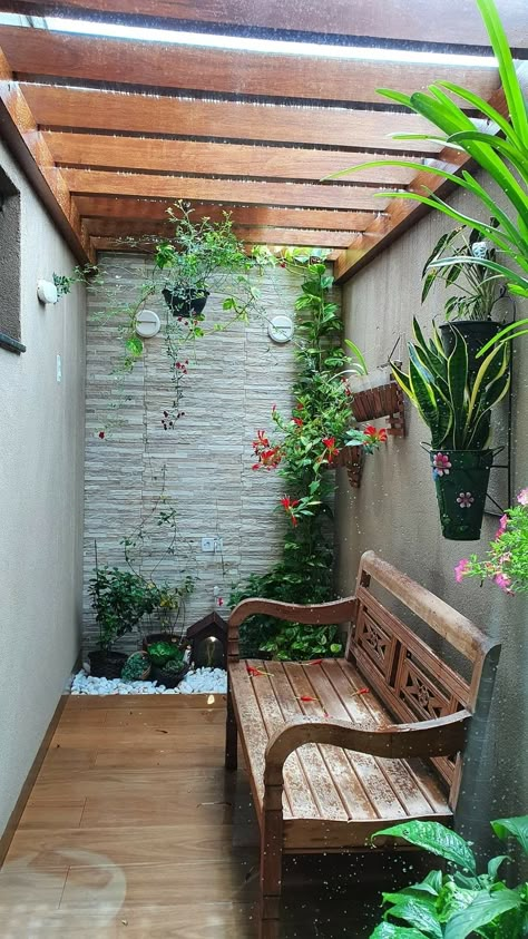 Courtyard Gardens Design, Small Backyard Gardens, Home Garden Design, Patio Interior, House Plants Decor, Backyard Garden Design, Outdoor Decor Backyard, Balcony Design, Interior Garden