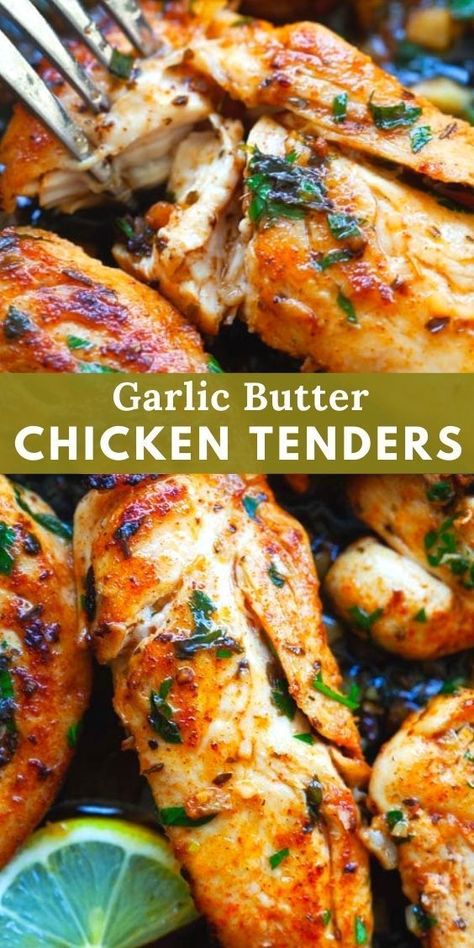 Chicken Tender Low Carb Recipes, Chicken Tenderloin Recipes With Rice, Paleo Chicken Tender Recipes, Chicken Tender In Crockpot, Quick Easy Chicken Tenderloin Recipes, Garlic Butter Chicken Crockpot Recipes, Saute Chicken Tenders, Chicken Tenders And Zucchini Recipes, Chicken Tenders In The Crockpot