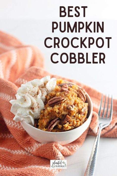 Pumpkin Cake Crockpot, Crock Pot Pumpkin Pecan Cobbler, Crockpot Pumpkin Crisp, Pumpkin Bread In Crockpot, Slow Cooker Pumpkin Pie Oatmeal, Pumpkin Cobbler Dump Cake, Pumpkin Desserts In Crockpot, Thanksgiving Desserts Easy Crockpot, Crockpot Pumpkin Cobbler Recipes