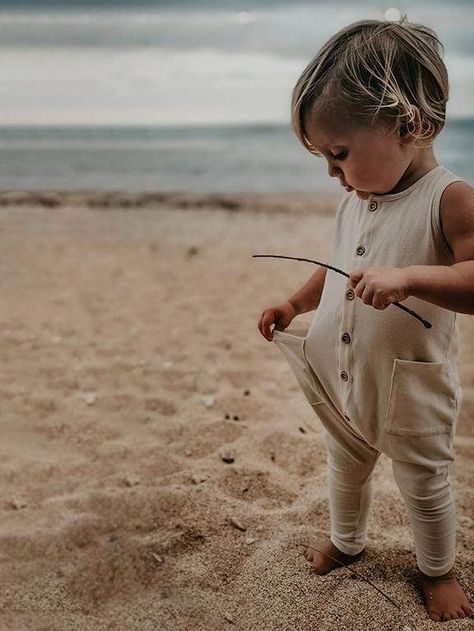 Simple Folk Free-Range Romper in Undyed Boho Baby Boy, The Simple Folk, Sleeveless Playsuit, Essential Hoodie, Free Range, Boho Baby, Ribbed Top, Fashion Kids, Future Baby