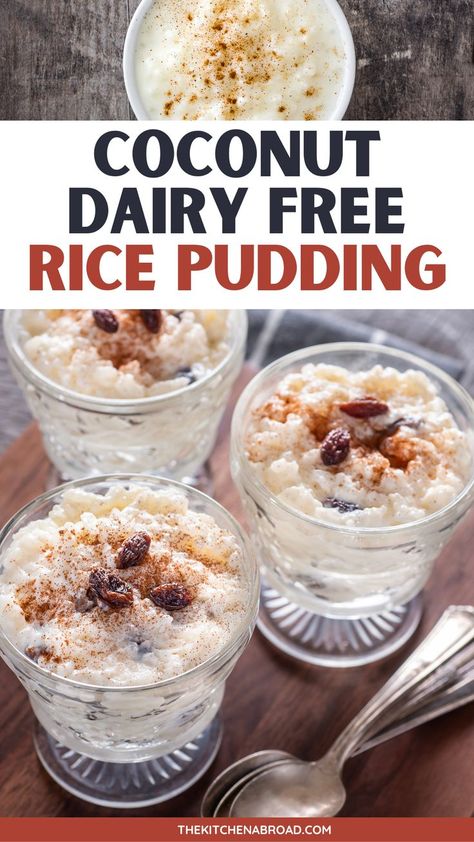 Coconut Dairy Free Rice Pudding (Vegan and Healthy!) | rice pudding recipe, rice pudding with cooked rice, rice pudding recipe easy, rice pudding recipe with cooked rice, rice pudding with leftover rice, rice pudding using leftover cooked rice #ricepudding Rice Pudding With Leftover Rice, Healthy Rice Pudding Recipe, Healthy Rice Pudding, Rice Pudding With Cooked Rice, Rice Pudding Vegan, Easy Rice Pudding Recipe, Leftover Rice Pudding, Dairy Free Rice Pudding, Rice Pudding Recipe Easy