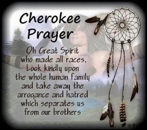 Cherokee Prayer ~ Oh Great Spirit Who Made All Races • Look Kindly Upon The Whole Human Family And Take Away The Arrogance And Hatred Which Separates Us From Our Brothets • Native Quotes, American Indian Quotes, American Proverbs, Native American Prayers, Oh Great, Native American Proverb, Native American Spirituality, Great Spirit, American Quotes