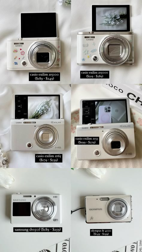 Best Camera For Aesthetic Photos, Best Affordable Digital Cameras, Best Digital Camera For Beginners, White Digital Camera, Digital Cameras To Buy, Affordable Digital Camera, Good Digital Cameras, Camara Digital Aesthetic, What To Buy Your Best Friend Gift Ideas