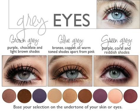 Best eyeshadows for Grey eyes? - Beauty Insider Community Eyeshadow Colours For Blue Eyes, How To Make Grey Eyes Pop, Colors That Make Blue Eyes Pop, Make Grey Eyes Pop, Limelife Makeup, Grey Green Eyes, Grey Eye Makeup, 2024 Lookbook, Blue Eyes Pop