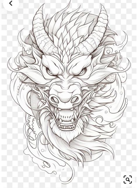 Dragon Tattoo Drawings Sketches, Japanese Style Dragon Tattoo, Dragon Drawing Tattoo, Japanese Style Dragon, Sketch Style Tattoo, Sketch Dragon, Dragon Draw, Dragon Tattoo Stencil, Drawing Japanese