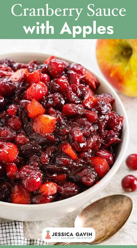 Cranberry Sauce Salad, Apple Cranberry Sauce, Cranberry Applesauce, Cranberry Apple Sauce, Apple Cranberry Crisp, Best Cranberry Sauce, Easy Cranberry Sauce, Cranberry Thanksgiving, Cranberry Compote