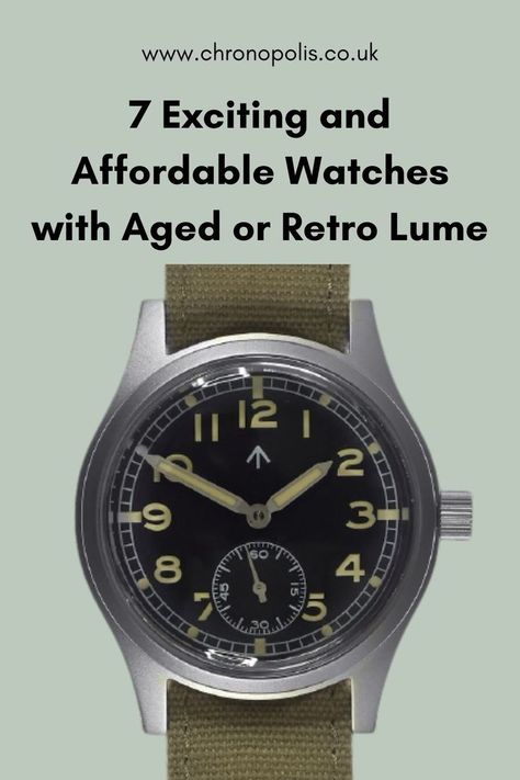 A round-up of the best affordable watches that use retro-looking lume to give the impression that their watches are old. Vintage Dive Watches, Vintage Military Watches, Russian Watches, Cheap Watches, Divers Watch, Affordable Watches, Retro Watches, Space Race, Old Watches