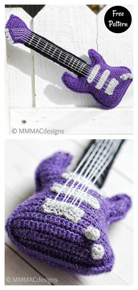 10+ Music Free Crochet Pattern and Paid Crochet Musical Instruments, Crochet Guitar, Music Crochet, Printable Crochet Patterns, Piano Scarf, Crochet Music, Crochet Presents, Graphic Crochet, Guitar Patterns