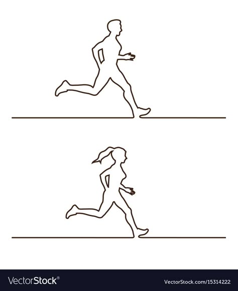 Runner Illustration Running, Cross Country Tattoo, Couples Running Aesthetic, Running Illustration Drawings, Running Line Art, Running Decorations, Runner Drawing, Runner Illustration, Runner Tattoo