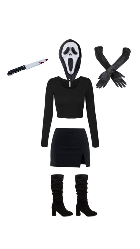 Scream Halloween Costume, Ghostface Costume, Halloween Costumes Women Scary, Scream Costume, Halloween Duos, Scream Halloween, Holloween Costume, Halloween Party Outfits, Ghost Face