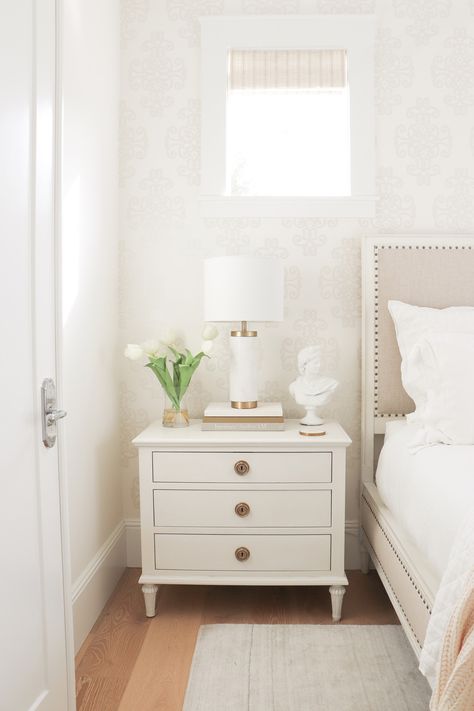 Modern Home Decor for Less - Walmart MoDRN Line - Kristy Wicks Ivory Nightstand Bedroom, Off White Nightstand Bedroom, Off White Nightstand, White Night Stands Bedroom, Bedroom Nightstands Ideas, Modern White Nightstand, White Nightstand Bedroom Ideas, Walmart Nightstand, Bedroom Ideas Gold Accents